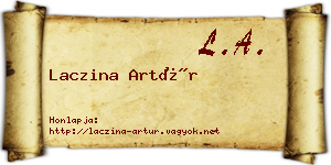 Laczina Artúr névjegykártya